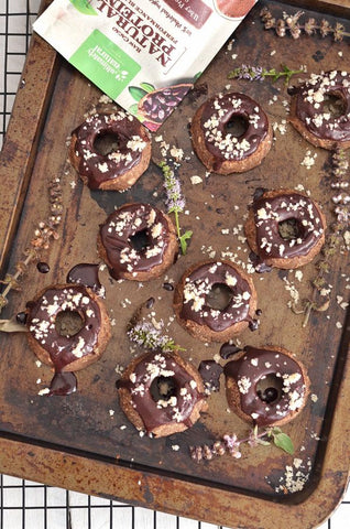 Oragnic Raw Cacao Choc Protein Vegan Doughnuts