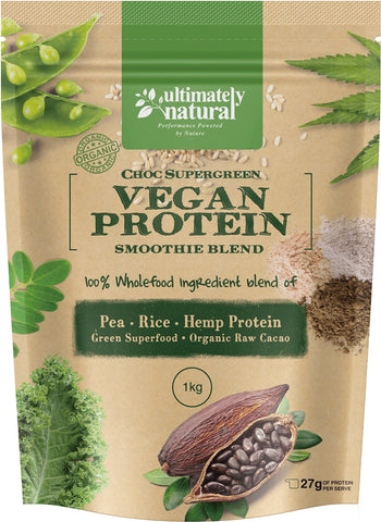 Choc Supergreens | Natural Vegan Protein Powder - Ultimately Natural