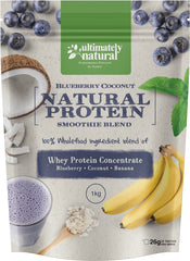 Blueberry & Coconut | Natural Whey Protein Powder - MIN 5kg Order (5x1kg) - 1kg